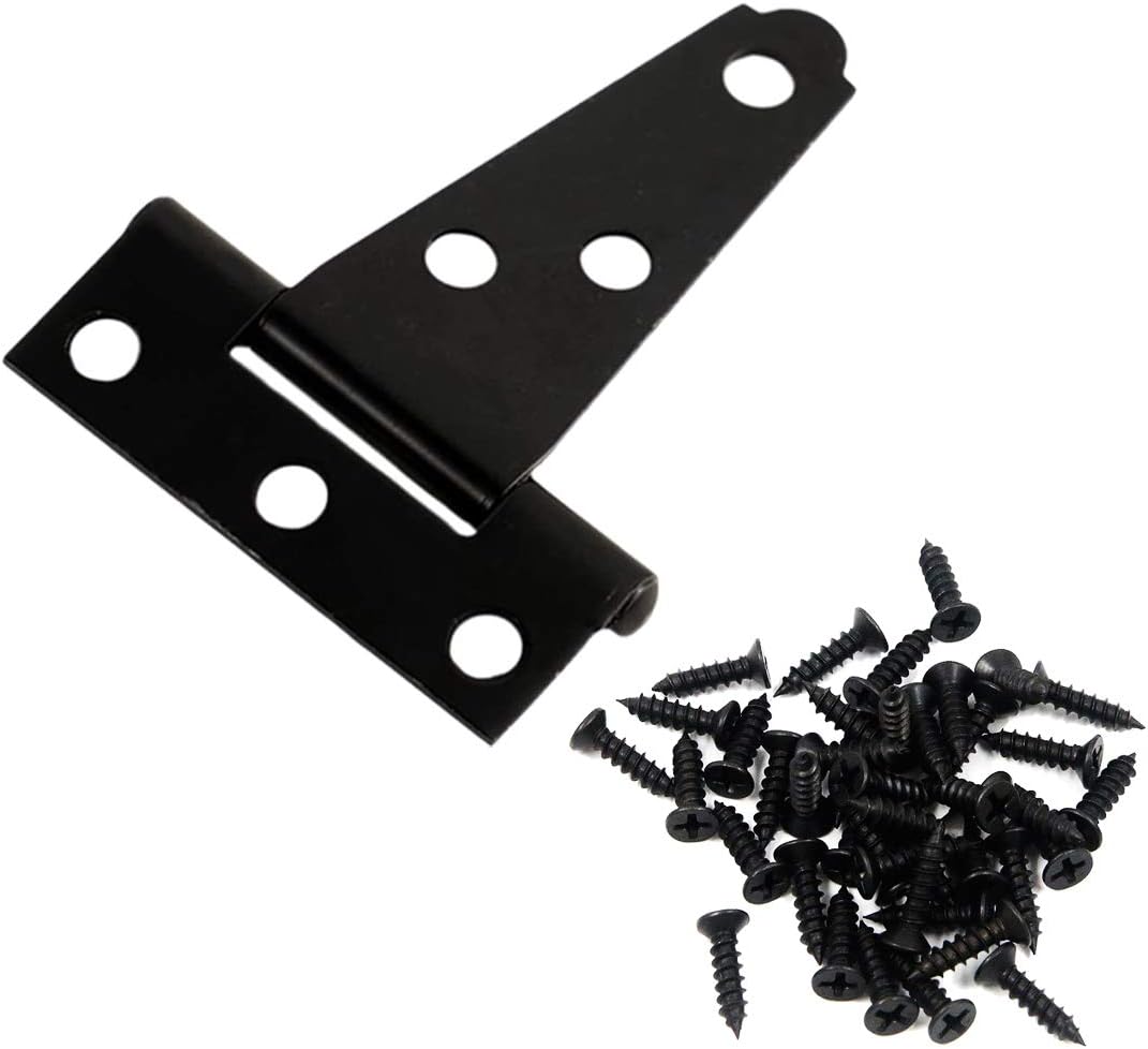 KAIY Door Hinges 2Inch TShape Gate Hinges, Iron Strap Hinges/Shed Hinges, T
