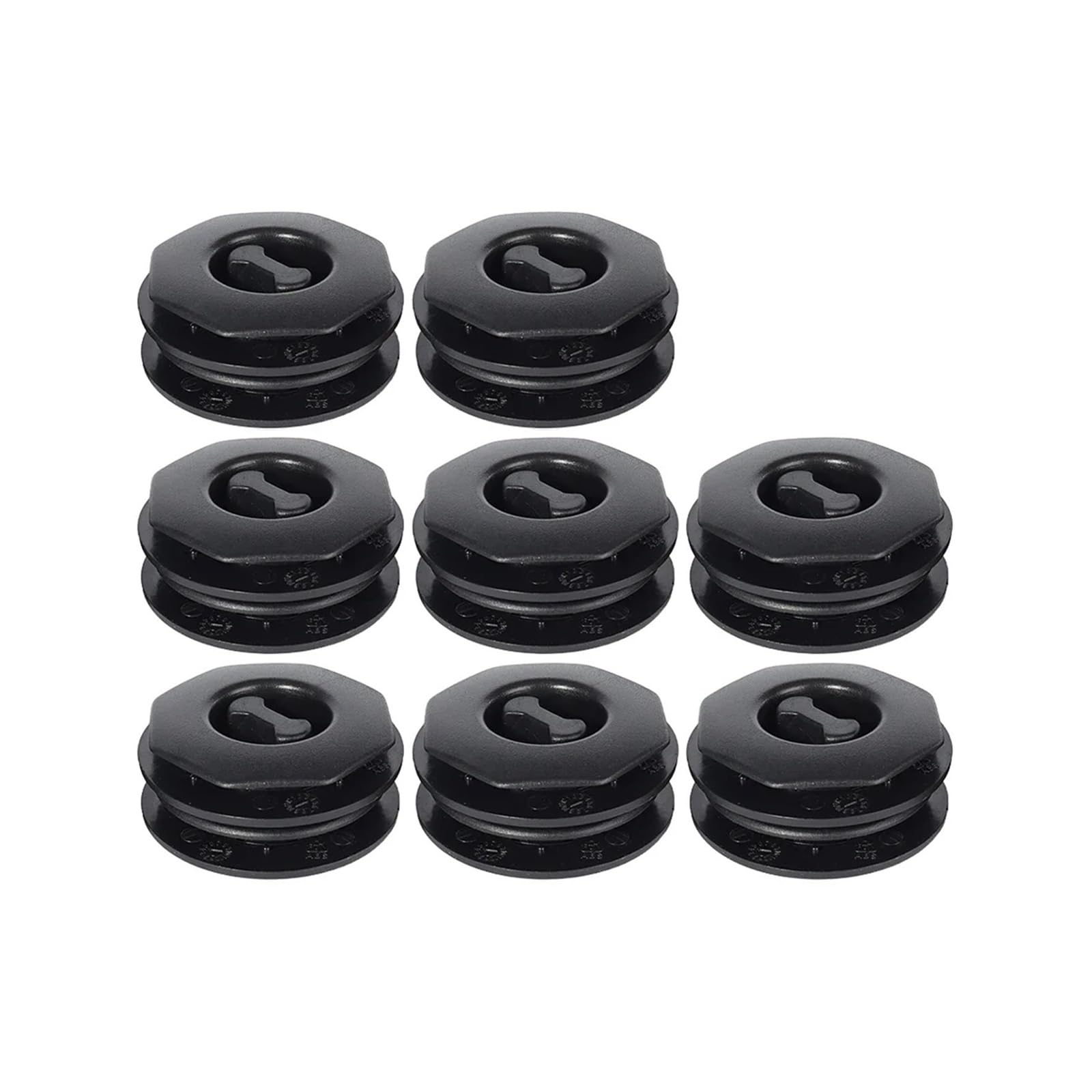 KXFVYNE Car Carpet Fixing Buckl Layer Foot Mat Fixed Clips Pad Anti-Skid Clamp Rotary Fastener Accessories(8set Black)