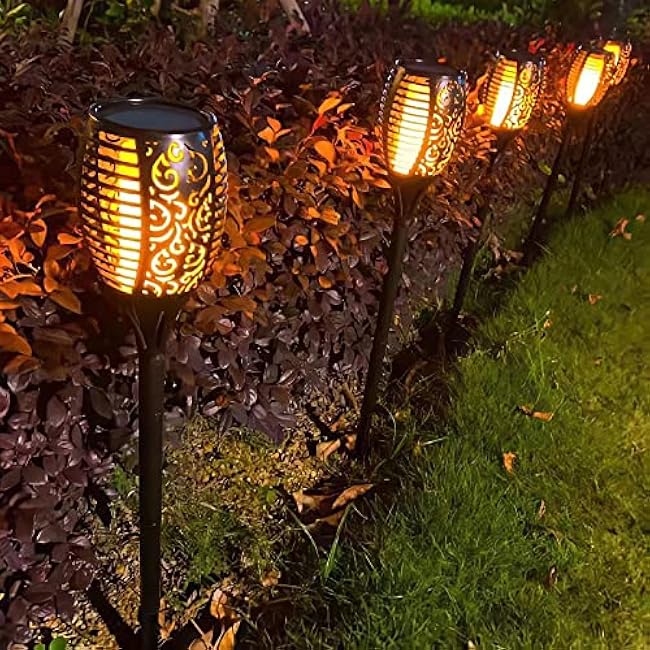 4 Pack Led Solar Torch Light Solar Garden Lights