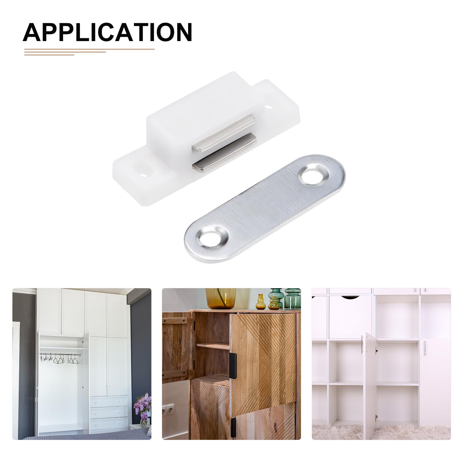 DTGN 28x10mm(LxW) Magnetic Touch Latch, 8 Pack, Good for Kitchen Cupboard Drawer Furniture - Image 4
