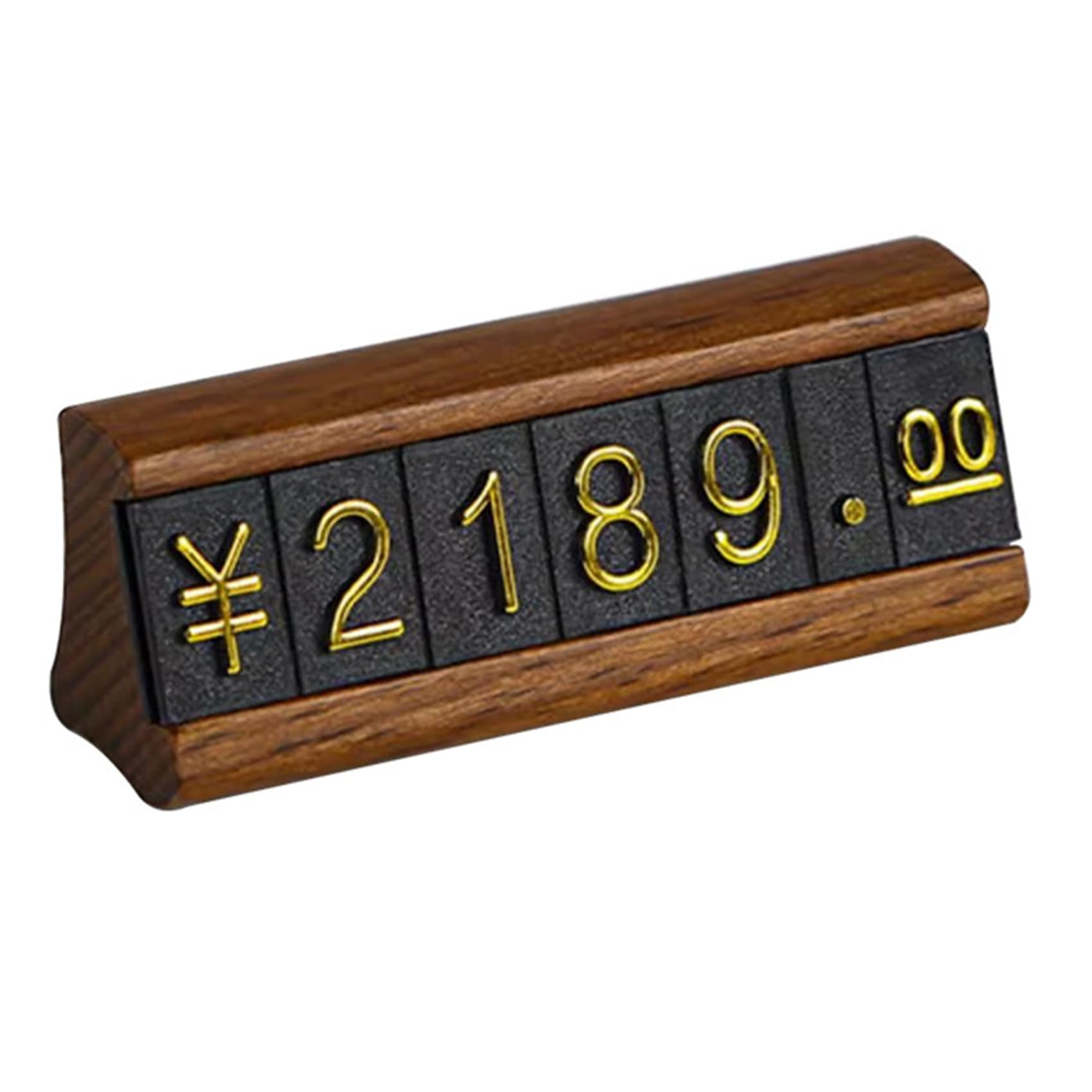 30 Set Mini Legno Combinato Numero Prezzo Cubo Tag Gioielli Numero Regolabile Prezzo Etichetta Portacarte Supporto per Carta B