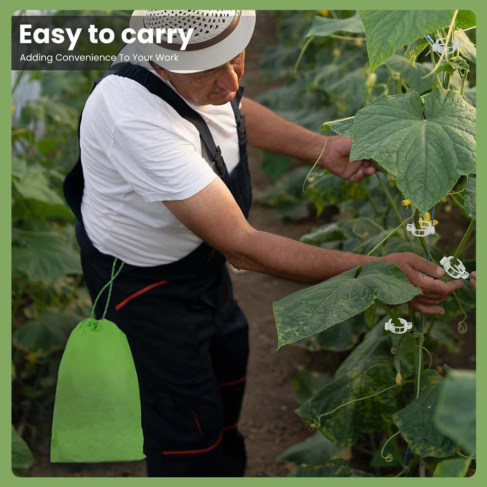 100 clips de soporte para plantas trepadoras, clips de enrejado de plástico reutilizables para tomate, vid de uva, verduras, clips de fijación de jardín (150, blanco)