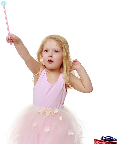 Miniatura 4 de 3 piezas de varita iluminada mágica de luz y sonido, varita de princesa iluminadora, juguetes de hada, accesorio de disfraz para fiesta de Navidad,
