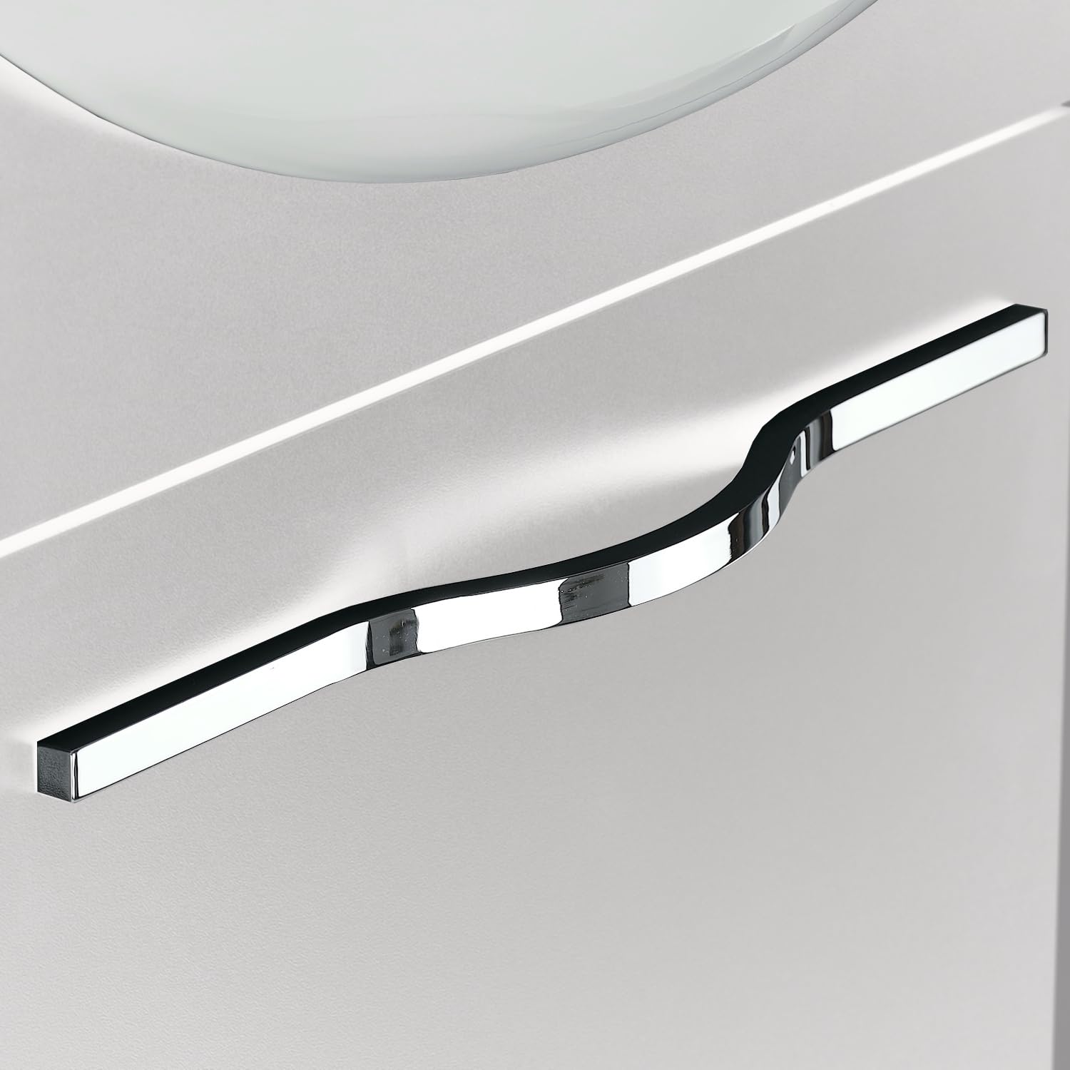Armadietto da bagno con lavandino, 50 x 40 x 84,5 cm, mobiletto per bagno, piccoli ospiti, lavabo con mobiletto da 50 cm - bianco (Bianco)