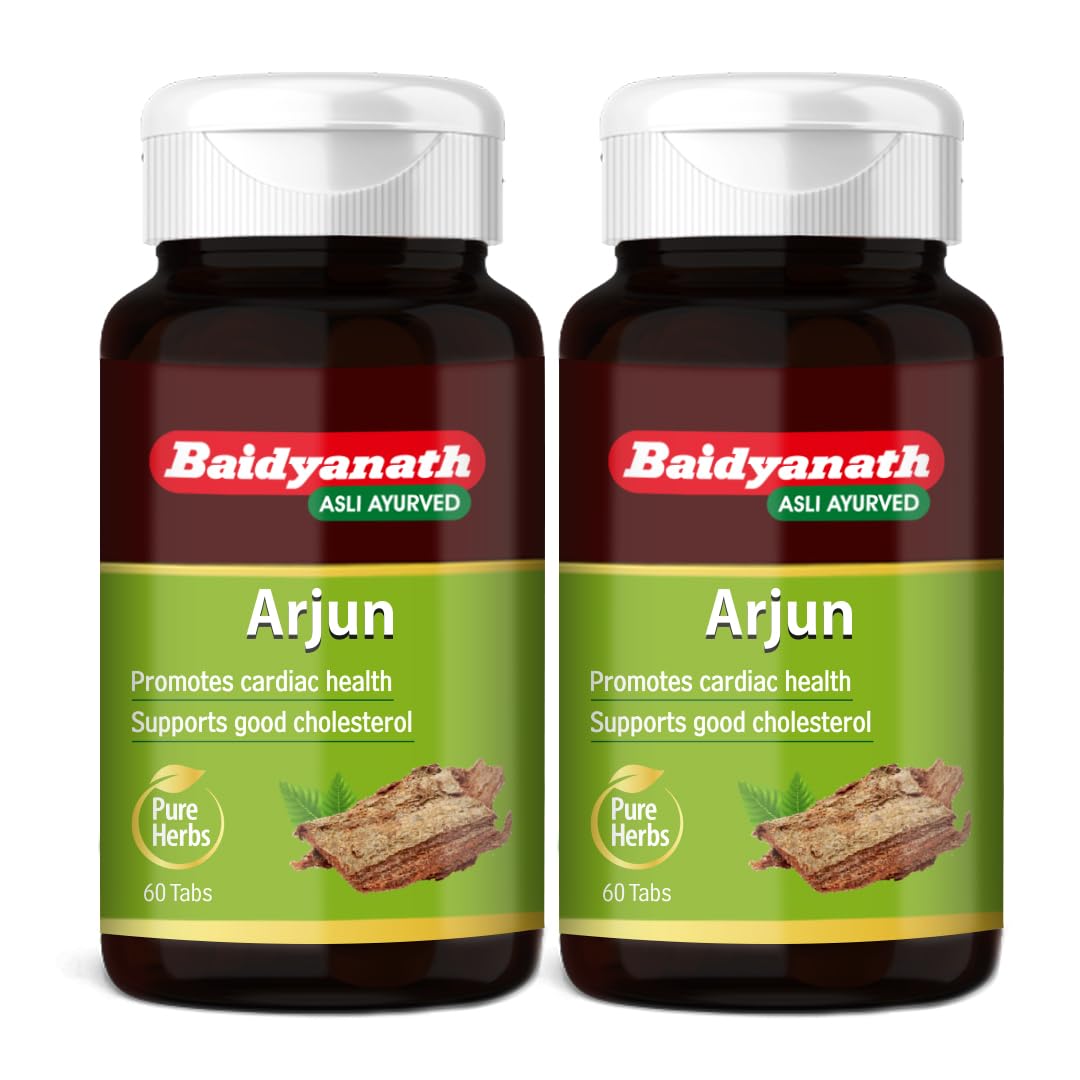 Baidyanath Arjun -60 Tablets (Pack of 2) | Ayurvedic Arjuna Extract | Supports Circulation, Lipid, Cholesterol Balance & Herbal Heart Wellness Supplement-image-20