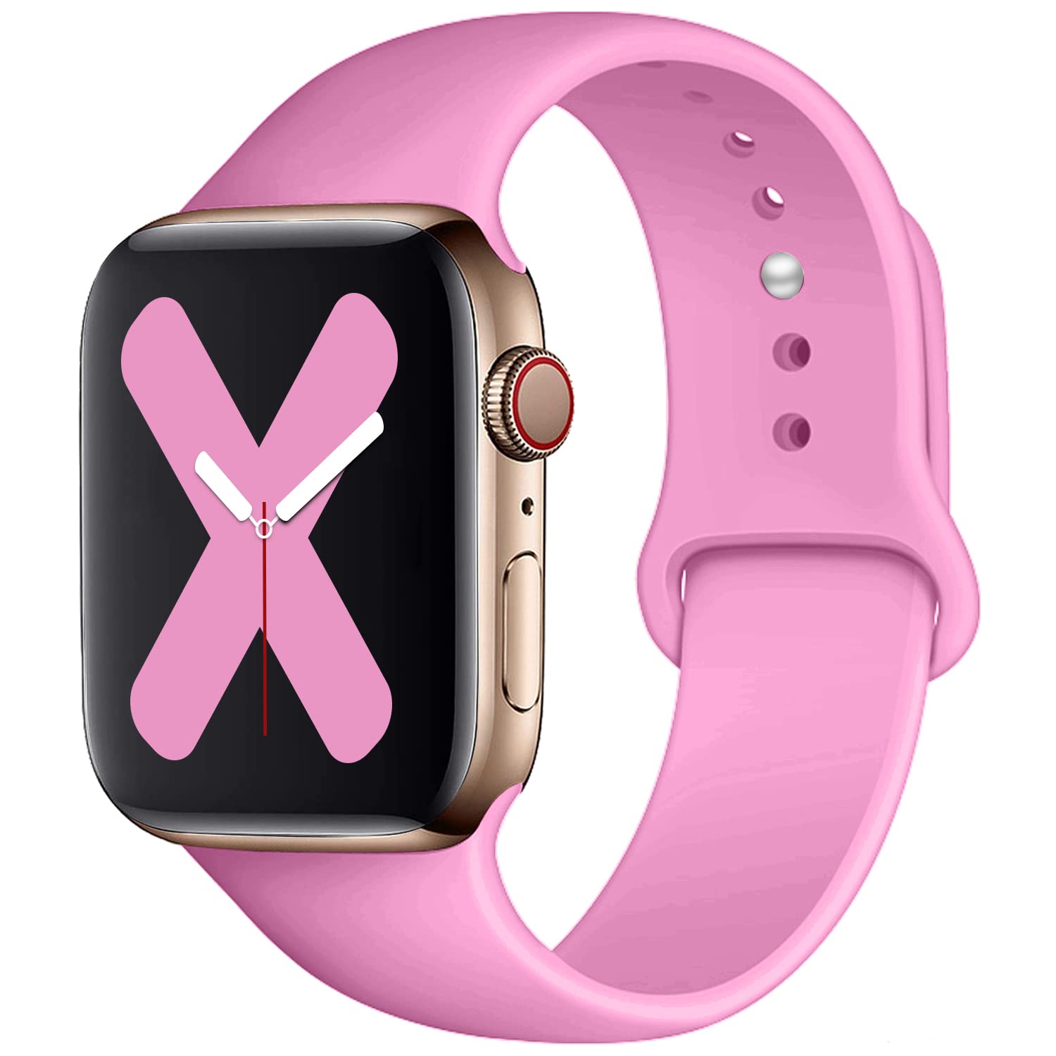Saucyi Compatible with Apple Watch Band 41mm 40mm 38mm 49mm 45mm 44mm 42mm,Soft Silicone Sport Band Replacement Strap with Classic Clasp for iWatch Series 8 7 6 5 4 3 2 1 SE
