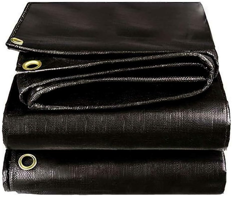 Black Premium 14 MIL Reinforced Extreme Heavy Duty Poly TARP (Choose Your Size) (6x8)