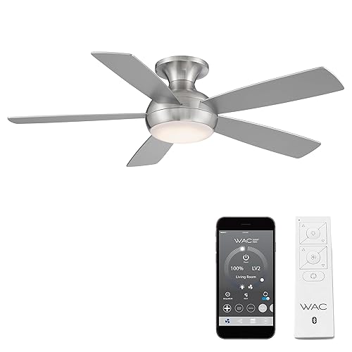 WAC Lighting Odyssey 5-Blade Metal Smart Flush Mount Ceiling Fan