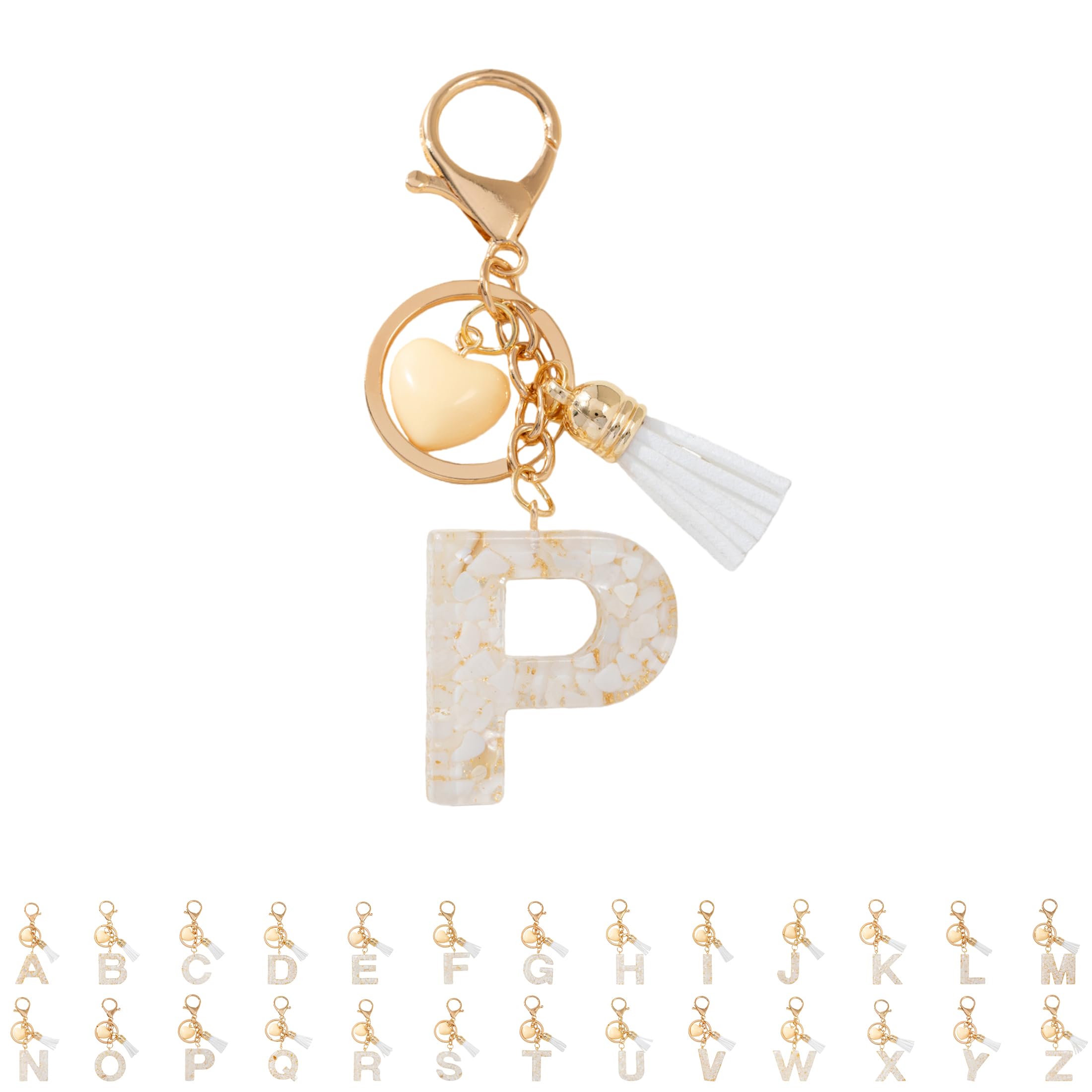 Llaveros Letras Corazón Blanco, Regalo Original para Novia,Llaveros Personalizados con Iniciales para, Porta Llaves Romántico para Mochila y Coche — view 19