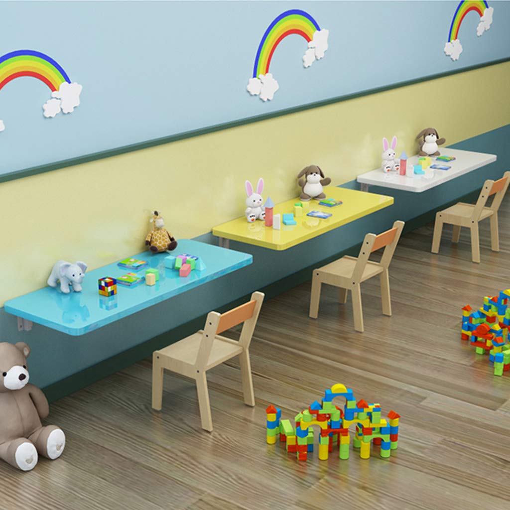 Folding Wall Mounted Workbench Drop Leaf Table, Heavy Duty Wall Mounted Folding Shelf Brackets Cold Roll Steel in White Baking Finish with Mounting Screws Max Load 150lb