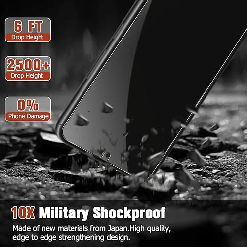 Miniatura 6 de Protector de pantalla de privacidad para Samsung Galaxy S23 Ultra de vidrio templado de 6.8 pulgadas, compatible con huellas dactilares, resistente