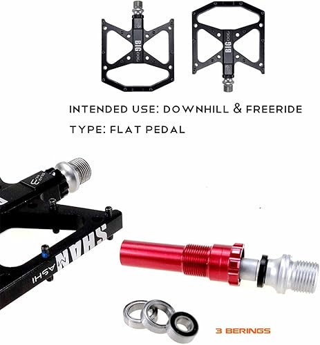 Miniatura 4 de MTB Bike CNC Bike Platform Ciclismo 3 rodamientos sellados 916 Diseño de pedal de bicicleta antideslizante Diseño hueco para pedal de conducción