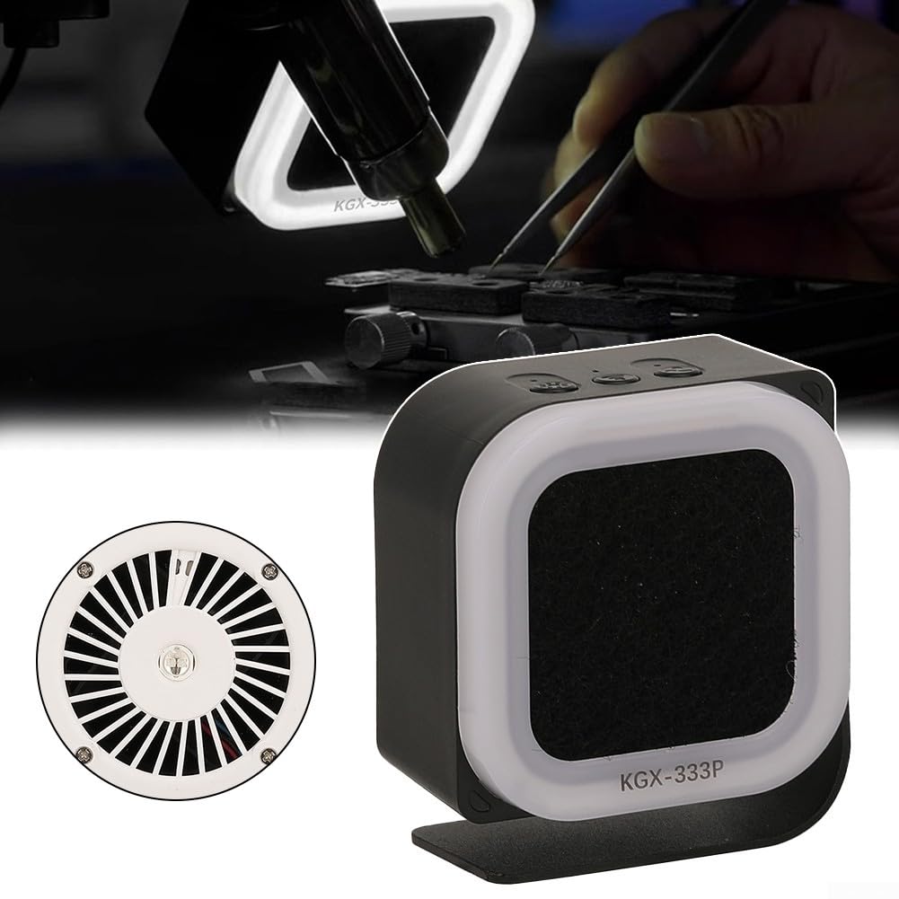 Extracteur de vapeur de soudure 3 en 1 avec lampe UV et filtre à charbon, ventilateur moteur sans balais 15 000 tr/min pour réparation de puce de téléphone, outil de refroidissement absorbeur de fumée