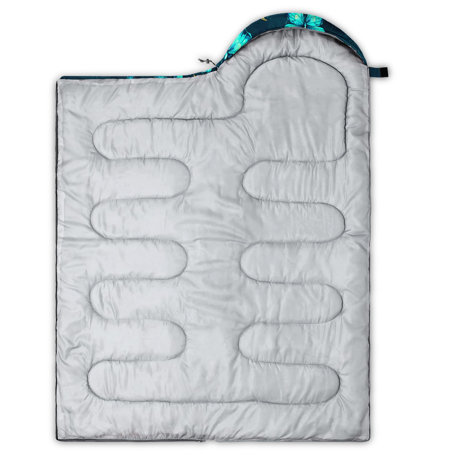 QOOMO Sacos de dormir de camping, 3 estaciones de clima cálido y fresco, ligeros, impermeables para adultos y niños, viajes y al aire libre, equipo de equipo de camping