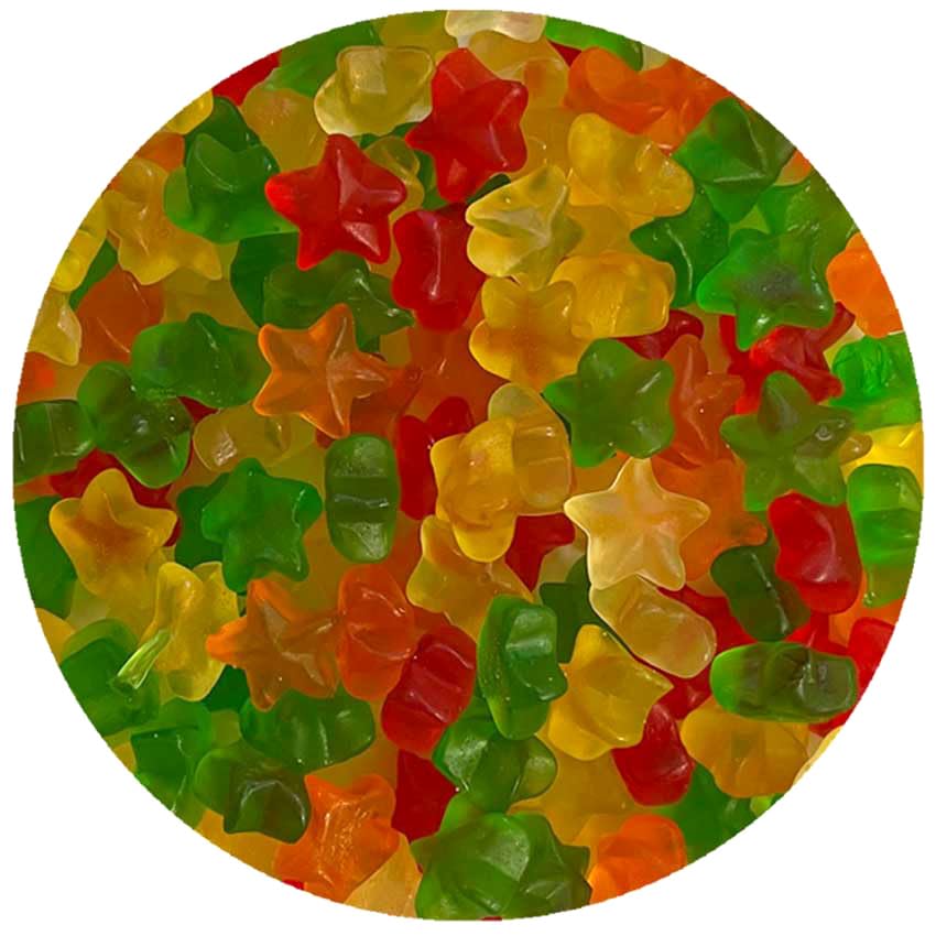Mini Gummy Stars, 1 Pound Bulk Bag, The Hampton Candy Company