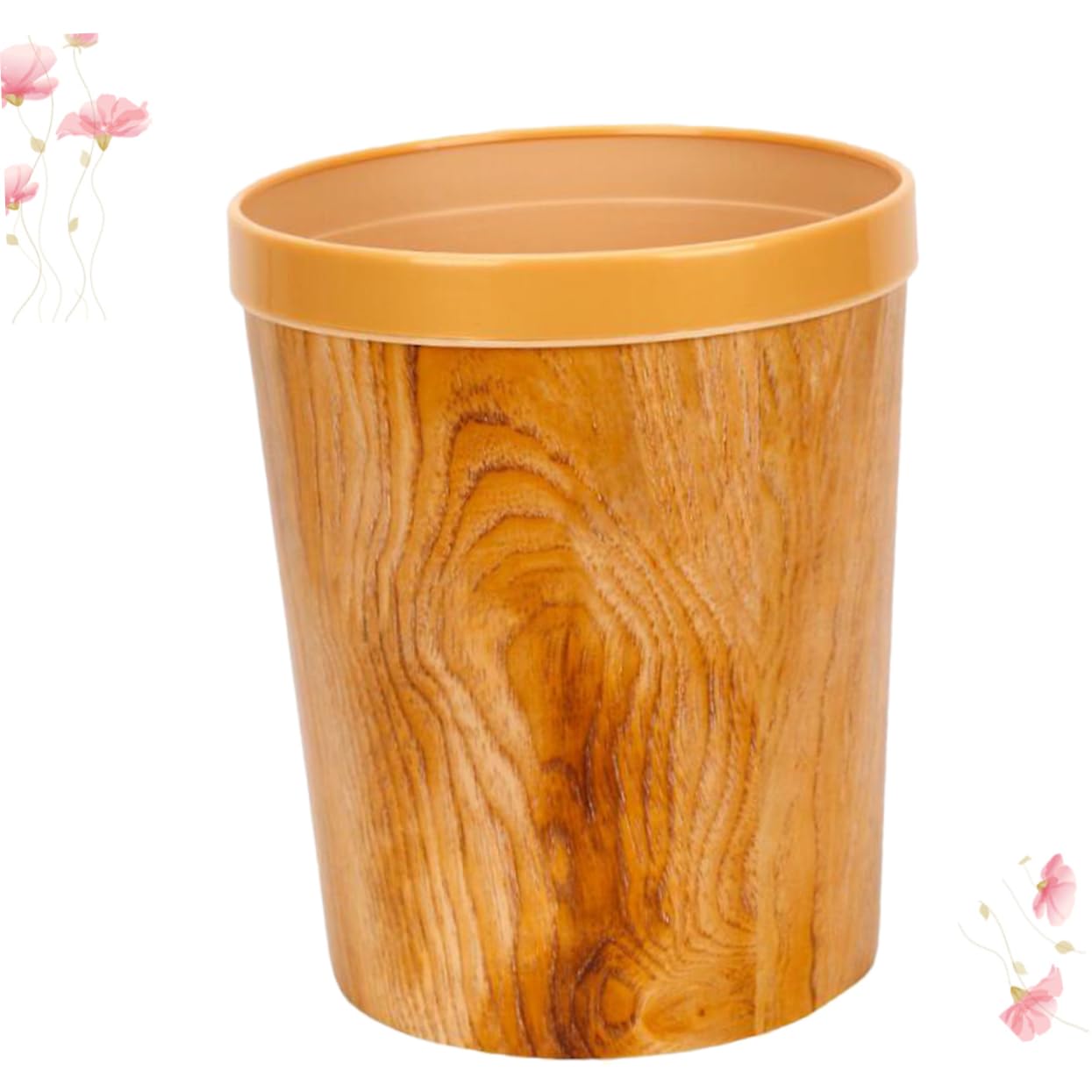 Zerodeko Bathroom Trash Can Outdoor Storage Box Round Trash Bin Gabage Can Storage Box
