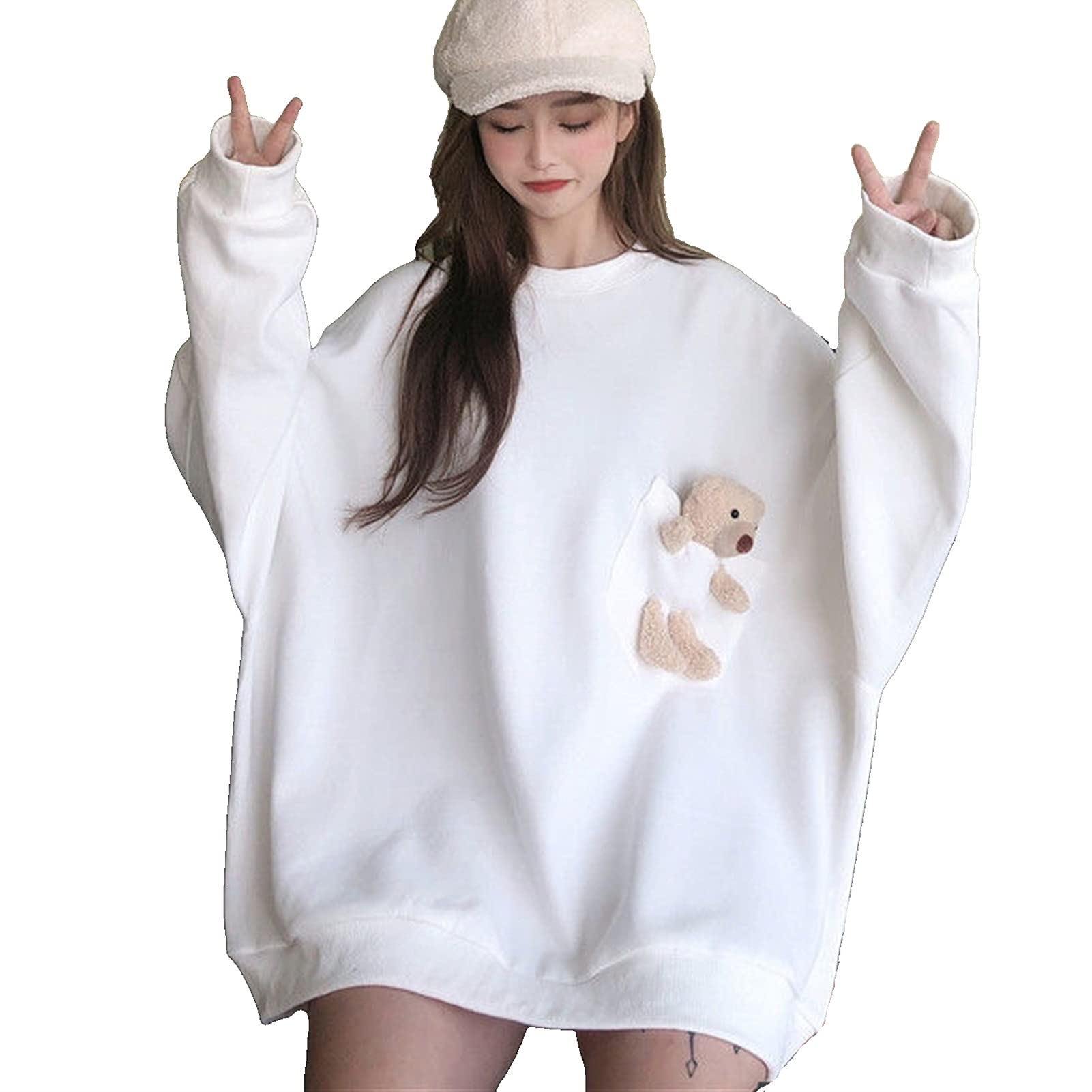 Amazon.co.jp: Mfacl かわいいパーカースウェットファッション原宿冬の