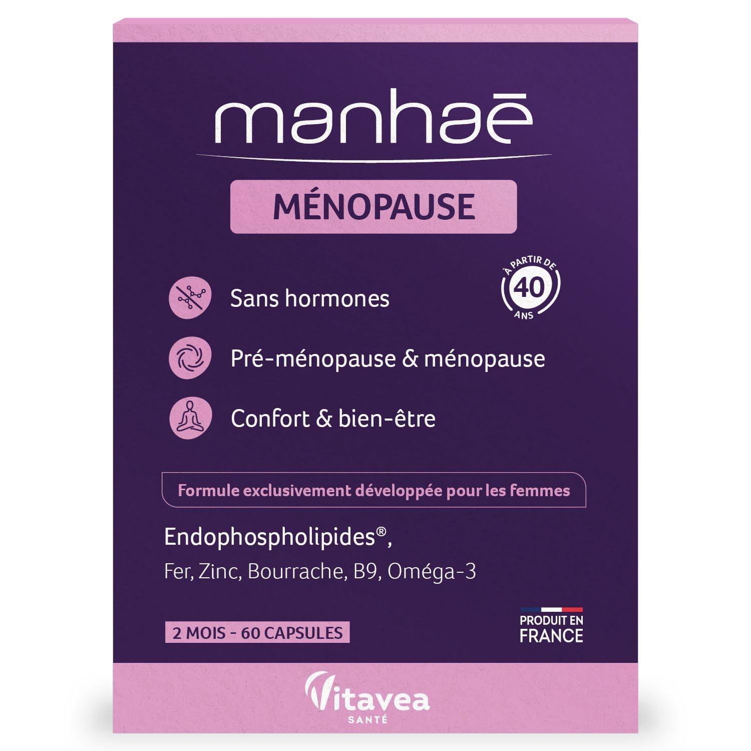 Vitavea Manhaé Ménopause – Complément alimentaire sans hormones