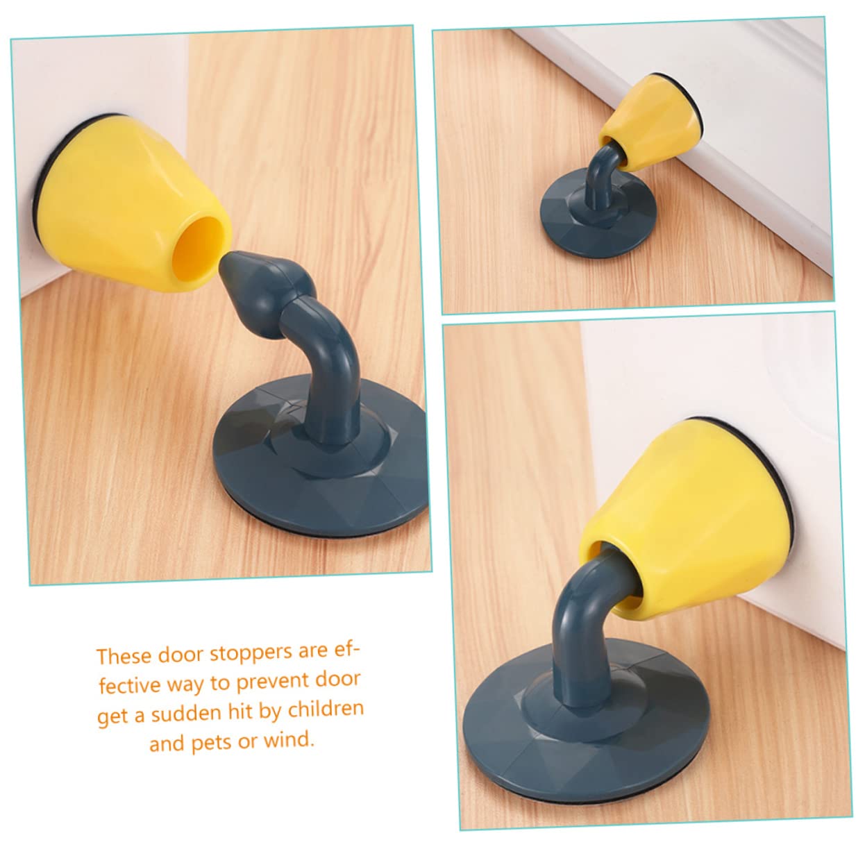 HOMSFOU Topes De Puerta De Protector De Pared para Tope para Inferior De Puerta Instalación Adhesiva Sin Perforación Protección para Mascotas Práctico Y Duradero 2 Piezas X 4