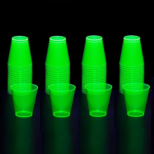 Miniatura 9 de Party Essentials Vasos desechables de plástico duro de 2 onzas, verde neón, 300 unidades