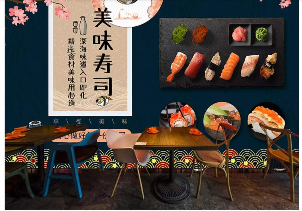 Buy 3D Custom Large Mural Japanese Style Wallpaper Sushi Restaurant Background WallHandPainted