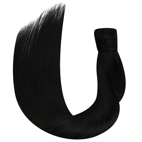 Miniatura 8 de VeSunny - Extensiones de cabello humano remy lacio de 14 a 24 pulgadas, con clip para cola de caballo, juego de extensiones de cabello humano de