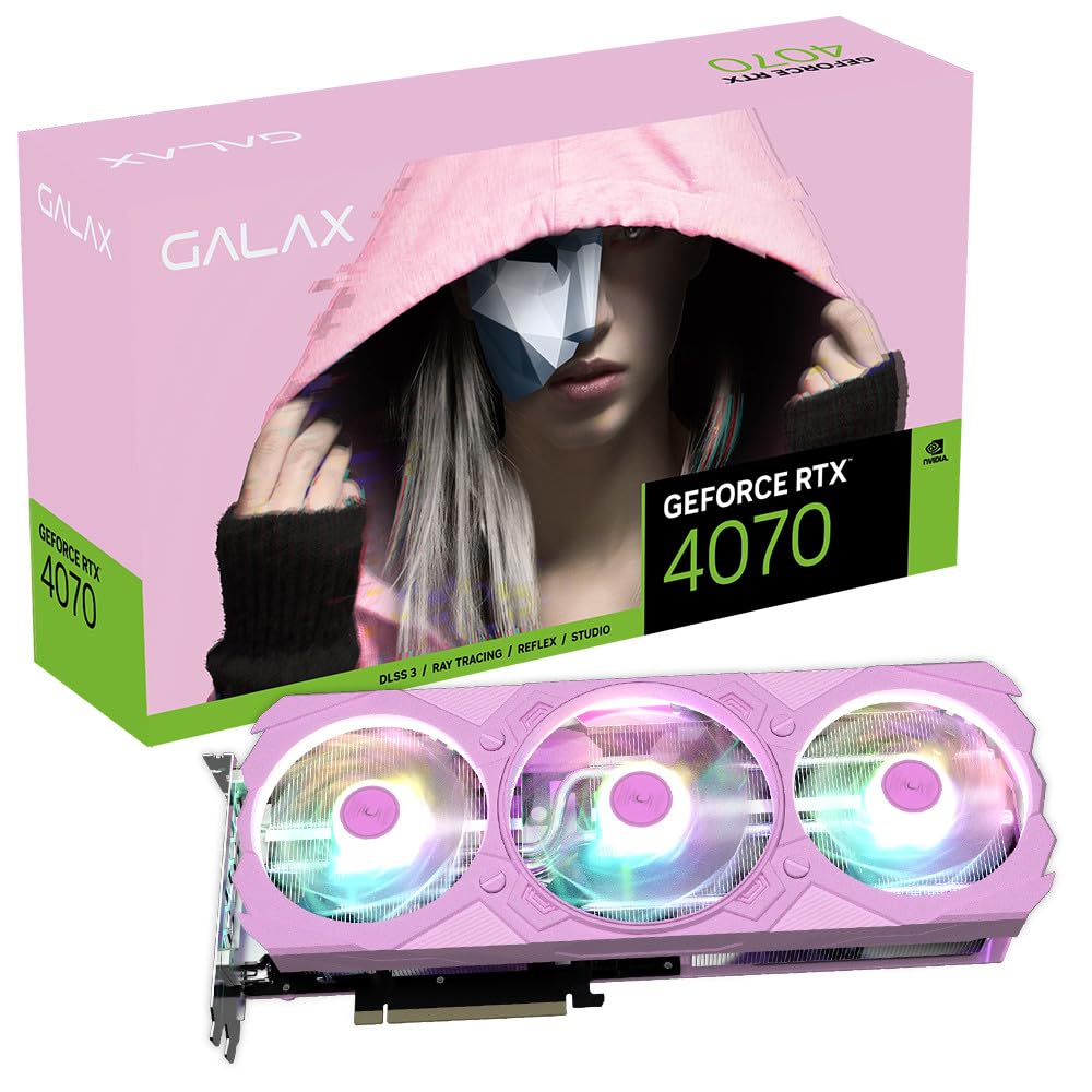 Placa de vídeo Galax Rtx 4070 Ex Gamer Rosé - 12gb, G6x, 192bits