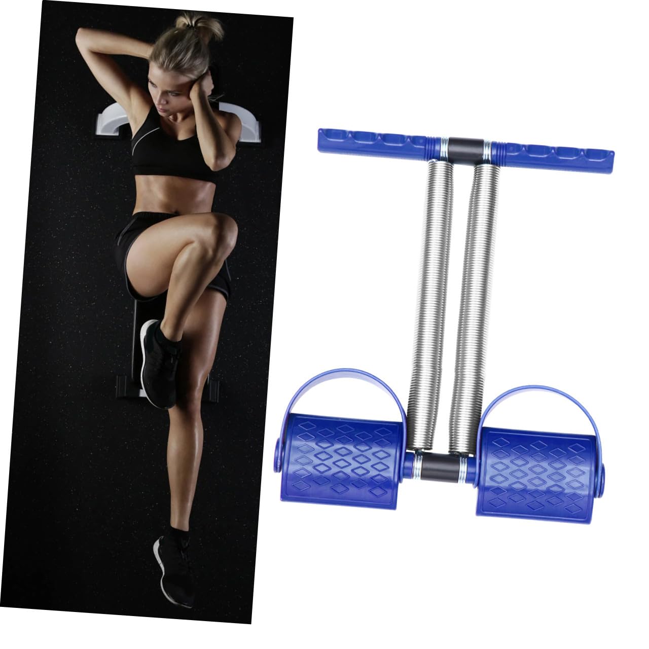 Mikikit tavola elastica passo-passo rafforzamento gamba palestra estrattore idoneità alla pedalata fune di trazione in acciaio attrezzature per il fitness Blue