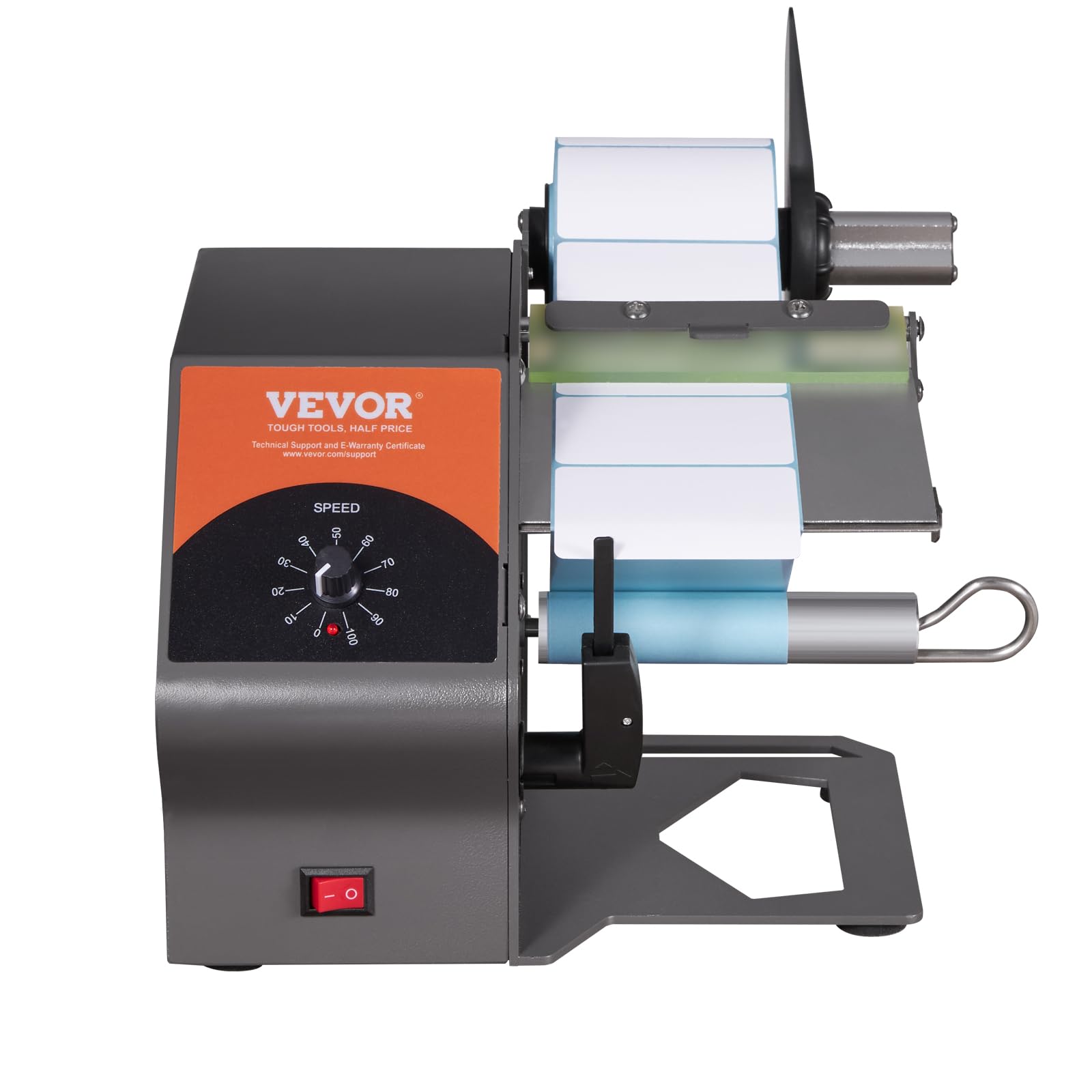 VEVOR Etichettatrice Semiautomatica, 20-50 Pezzi/min, Applicatore di Etichette, Etichettatrice Velocità Regolabile Larghezza Etichetta tra 5-115mm per Etichette Trasparente da Magazzino Supermercato