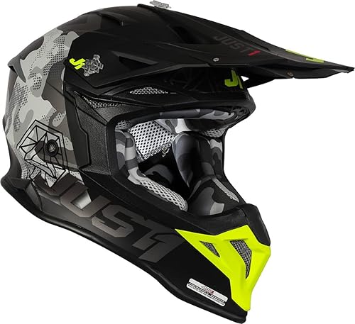 Miniatura 5 de Just1 Racing J39 - Casco externo de resina termoplástica MX Off-Road Motocross