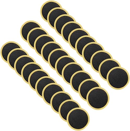 Miniatura 9 de 30 parches de reparación de neumáticos de bicicleta, autoadhesivos, sin pegamento, para bicicletas de carretera y montaña, color negro