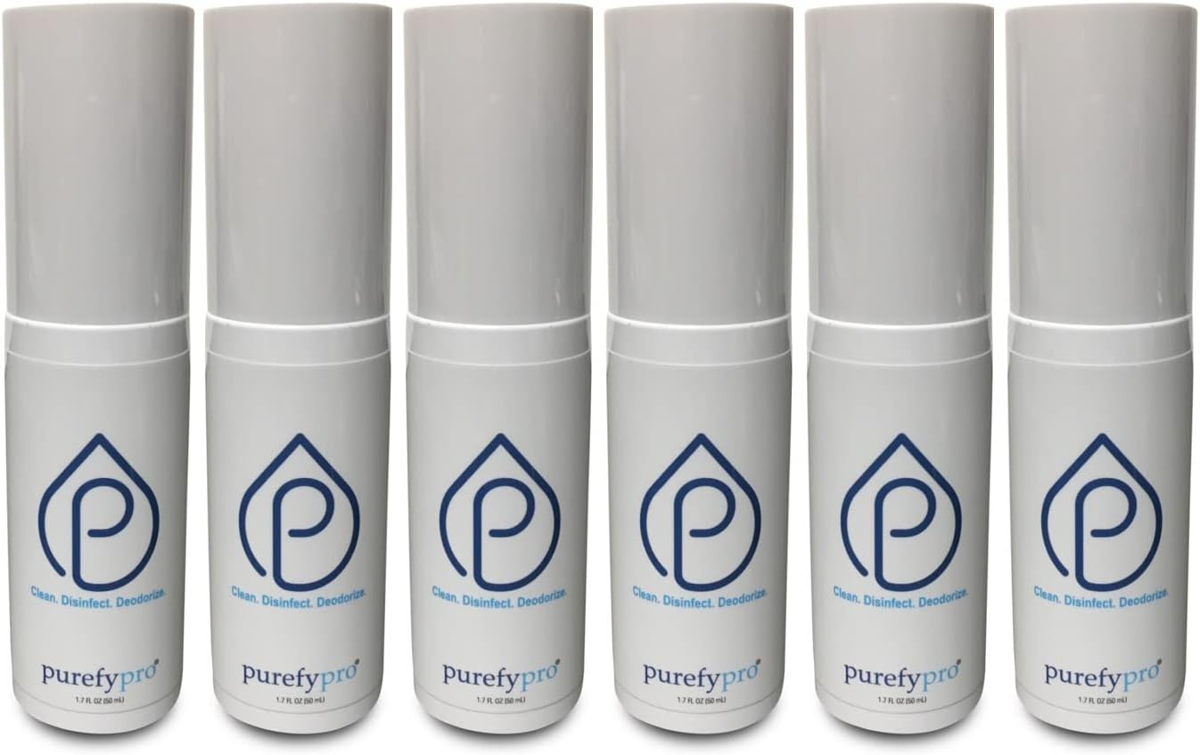 Purefypro Disinfectant Spray (1.7oz, 6 Pack) Kills 99.