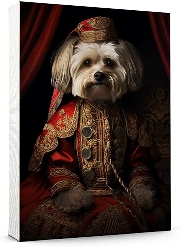 Miniatura 201 de Thuan Chow Chow Retrato de mascota con disfraz real de perro en un disfraz retrato de perro con vestimenta Retrato medieval de mascota retrato