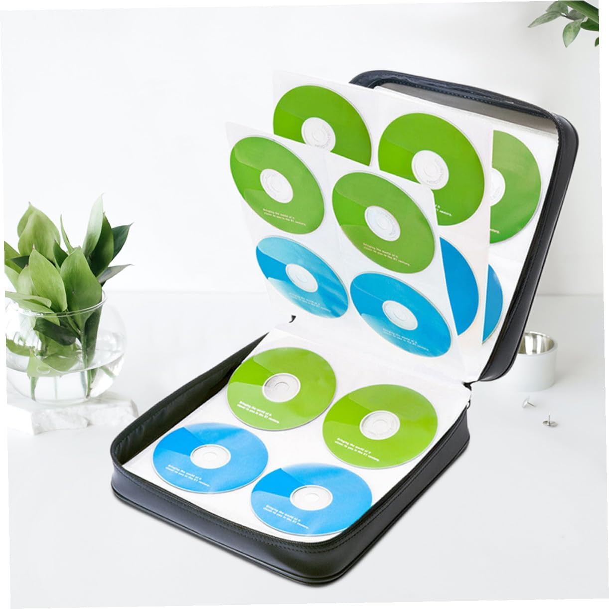Mobestech Handheld Media Case for Portable CD Storage Binder for Car and Home Use Lightweight and Compact Design Material for Travel and Organizing Discs