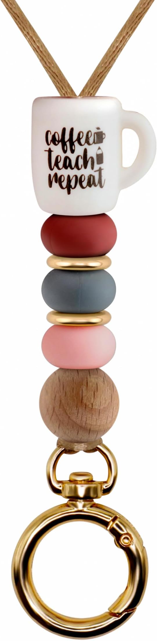 Teacher Pencil Lanyard Cuentas De Silicona Breakaway COLLAR COLGANTE ID Badge Ho - Foto 8