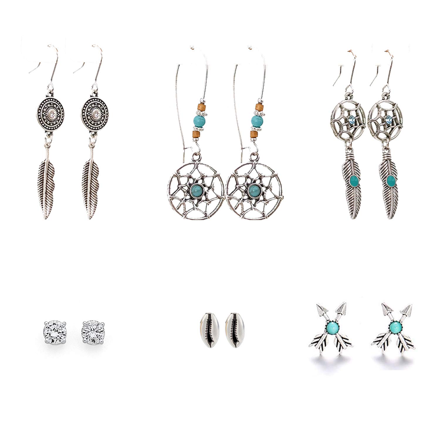 IDB Bulk Boho Earrings - 6 Pairs - 6 Stunning Styles Included