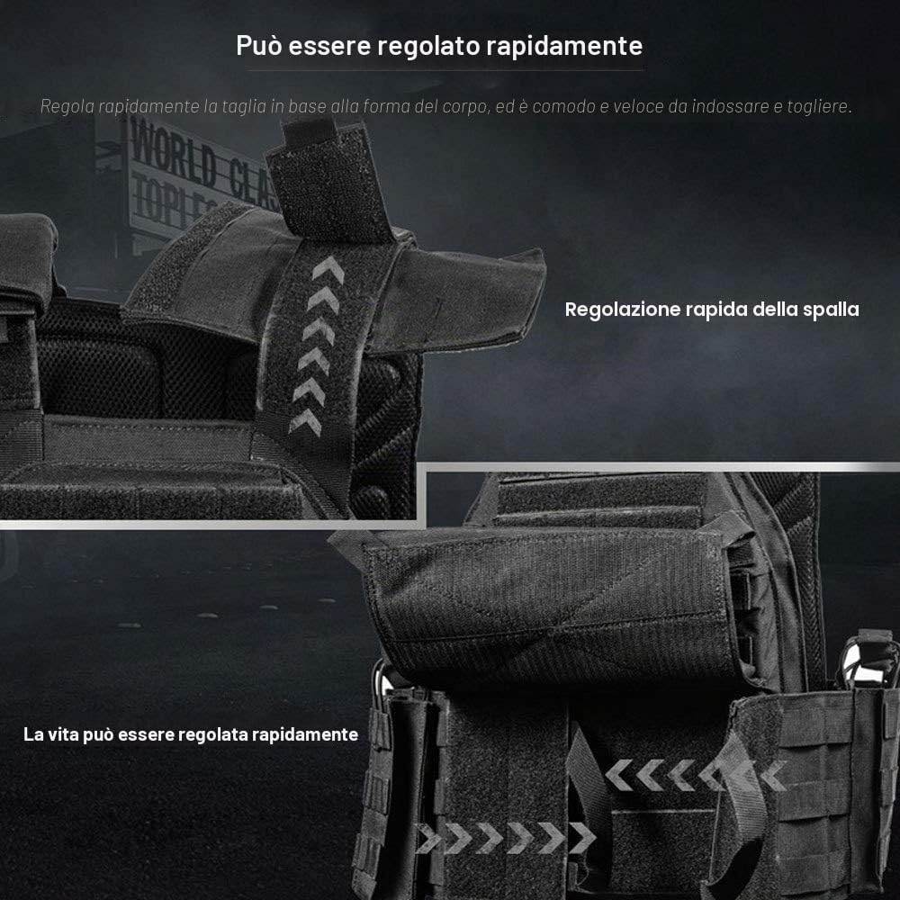Attrezzatura Tattica Dell'attrezzatura Sportiva Dell'attrezzatura Sportiva Del Campo Multifunzionale Della Maglia Tattica All'aperto,Black