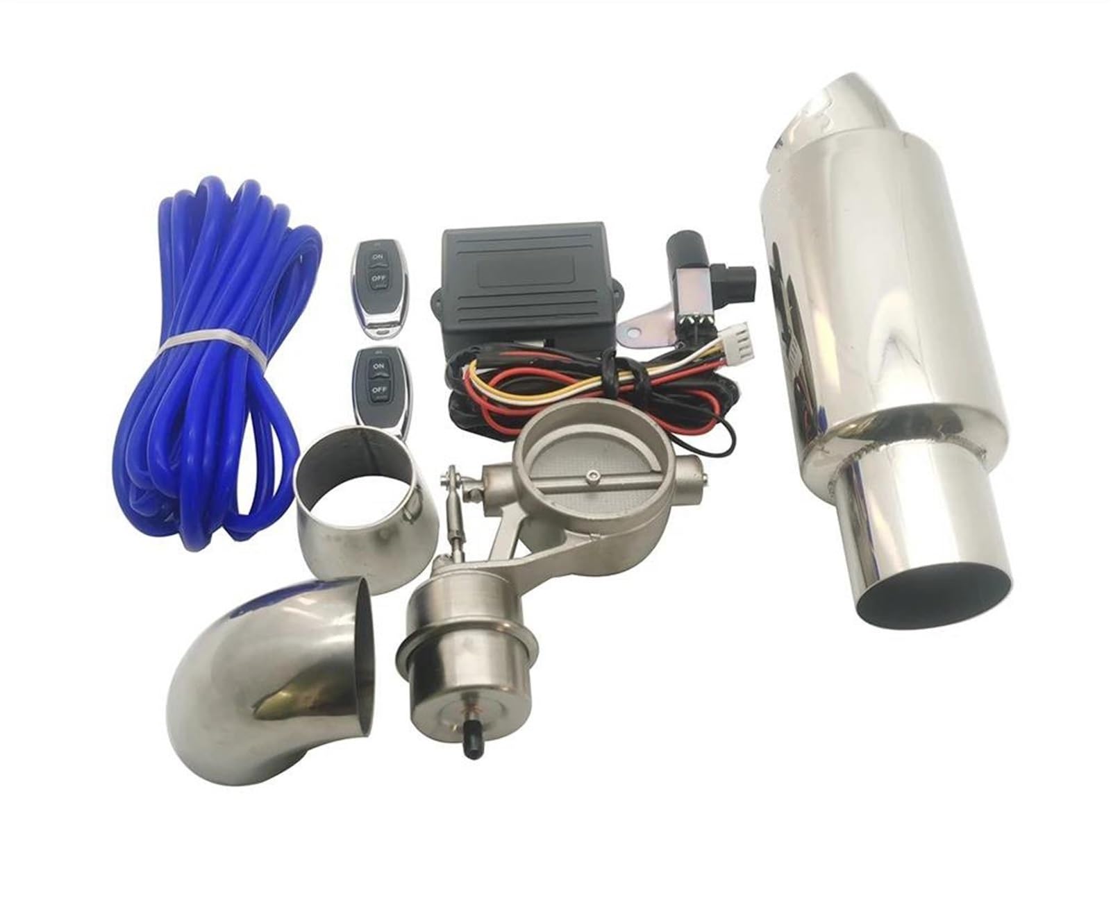Auspuffendrohr Auto-Auspuffrohr-Steuerventil-Sets Vakuum-Controller Gerät Remote-Kit Controller-Schalter Universal 51 63 76 Mm Auspuffrohr(3 Kit 51mm)
