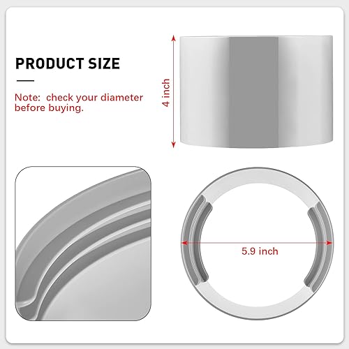 Miniatura 2 de Outus Conector de manguera de escape de 5.9 pulgadas y extensor de aire acondicionado portátil, soporte en sentido horario y contrario a las agujas