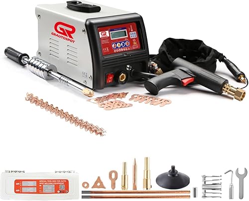 Extractor de abolladuras de soldador por puntos F98ES 110V, extractor de soldador por puntos de panel de 3KW, máquina de soldadura de pernos, 9