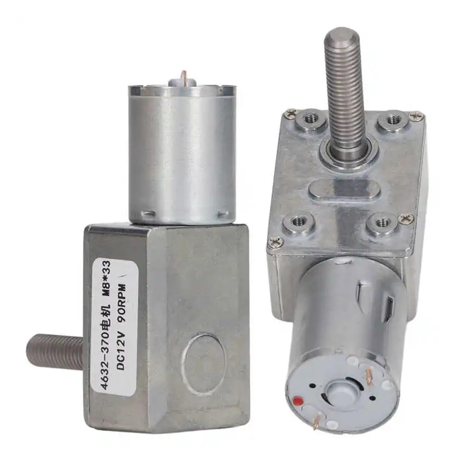 getriebemotor DC-Untersetzungsmotor 4632-370 90 U/min M8 x 33 mm geräuscharmer, hochpräziser Schneckengetriebemotor DC12V