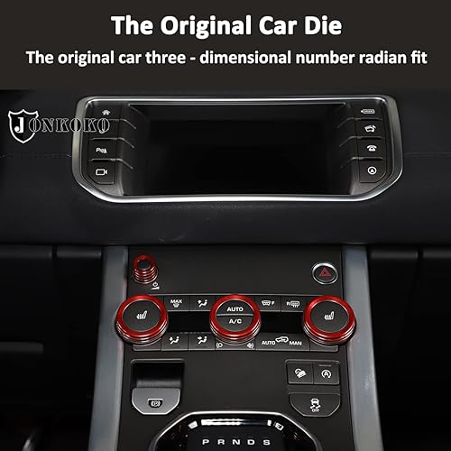 Miniatura 3 de Aleación de aluminio decoración interior del coche Audio y aire acondicionado botones ajuste para Land Rover Range Rover Evoque 2012-2018 accesorios