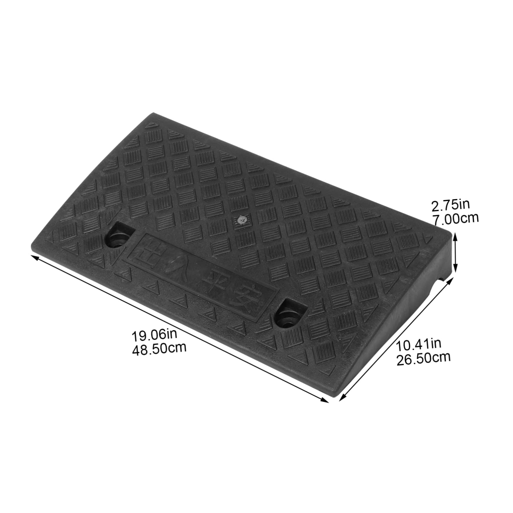 Cabilock Threshold Ramp Cushion for Cars and Motorcycles Heavy Duty Portable Slope Ramp Non Slip Design Durable Plastic Rubber Material Easy Installation Height