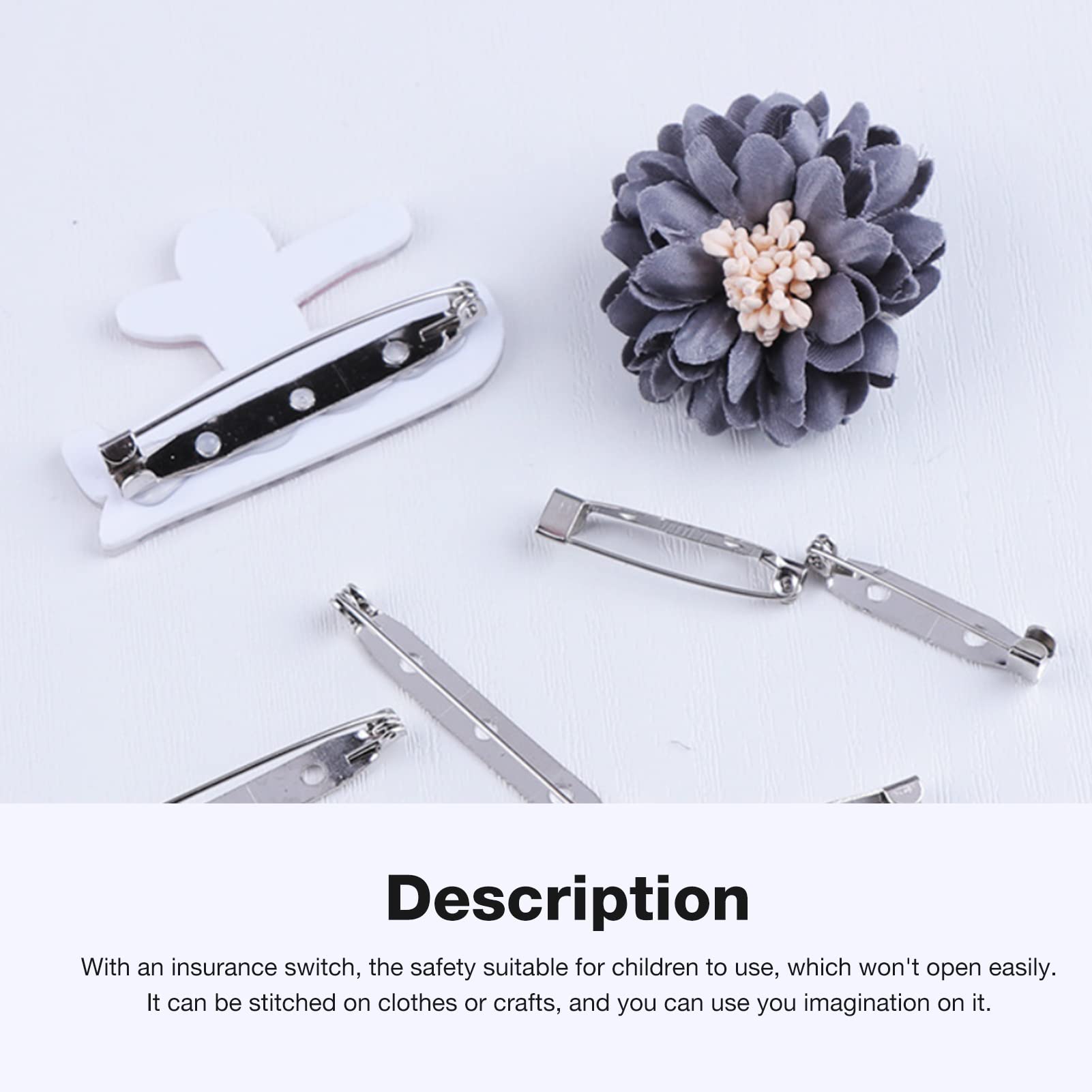 50-Piece Safety Pin Set - Assorted Sizes, Three-Hole Iron Pins For DIY, Crafts & Quilting