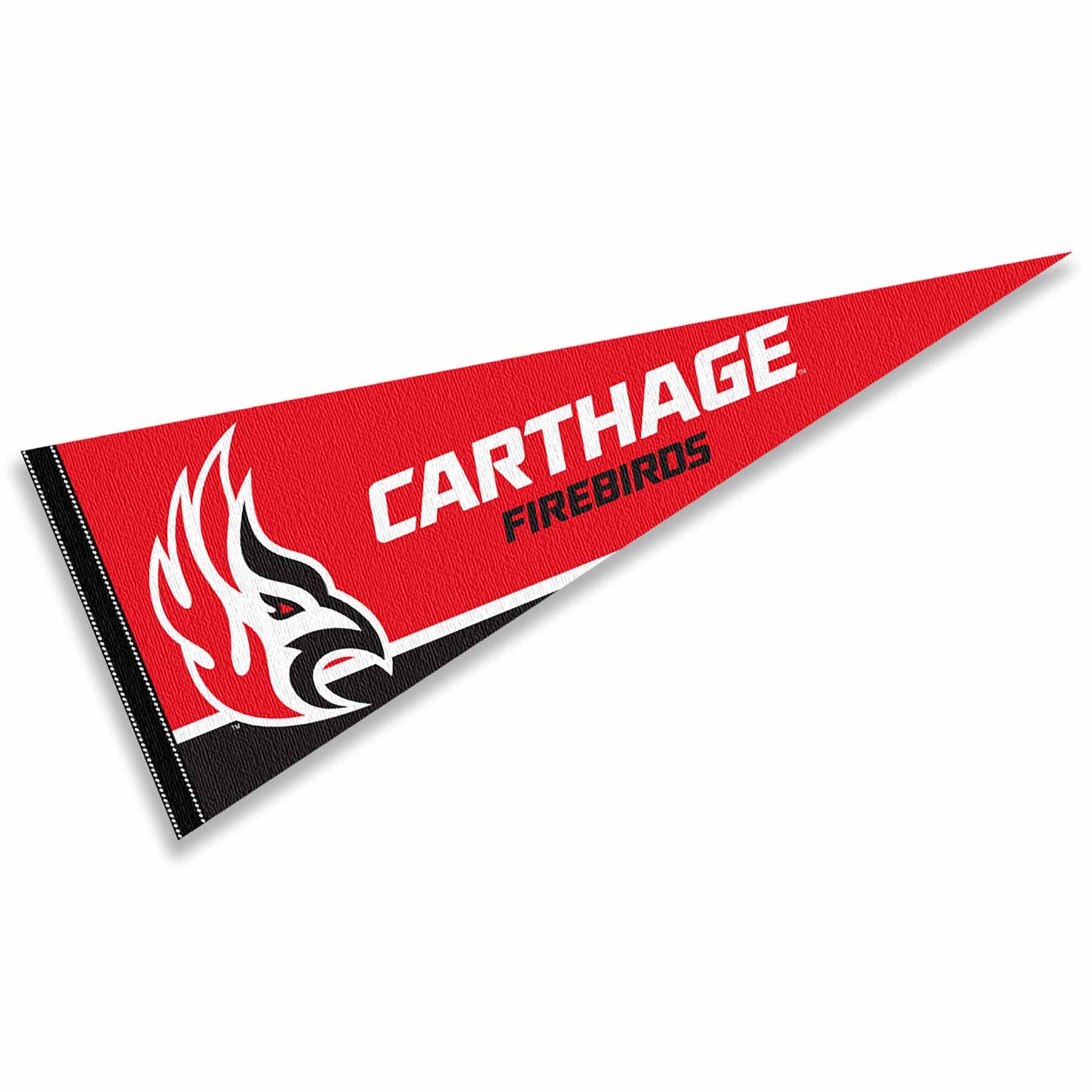 Carthage College Firebirds Wordmark Pennant Flag