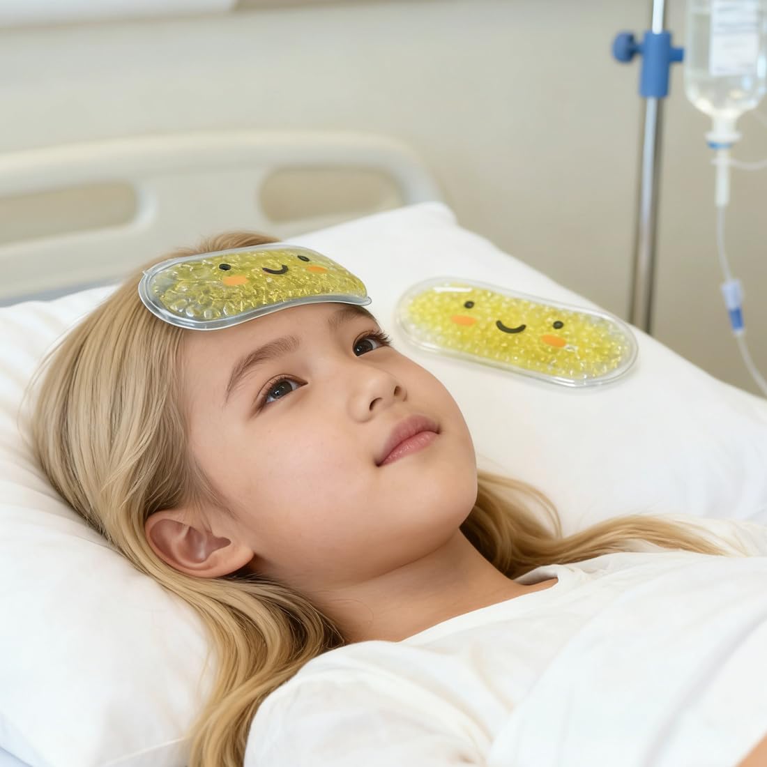 Ghiaccio gel riutilizzabile Caldo Freddo Cuscinetti refrigeranti per bambini, Riutilizzabili in gel di raffreddamento per urti, febbre, lividi, mal di denti o mal di testa, 2 pezzi