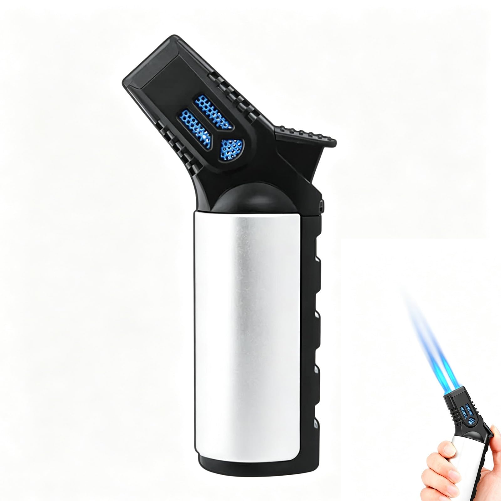 JHCYDM Four-flame butane torch lighter, Windproof lighter