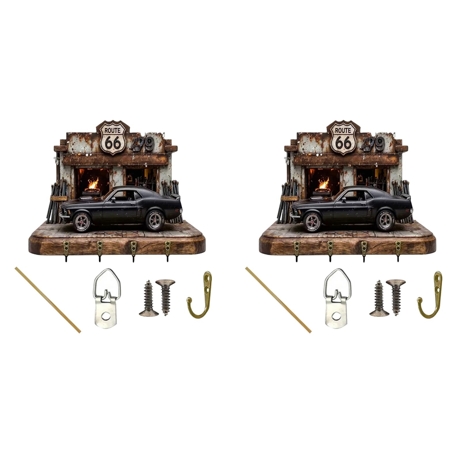 Tsophreniq B Modern Wooden Holder Wall Mount Decorative Metal Hooks & Shelf For Entryway, Living Room, Edroom, Easy Installati Keys Holder