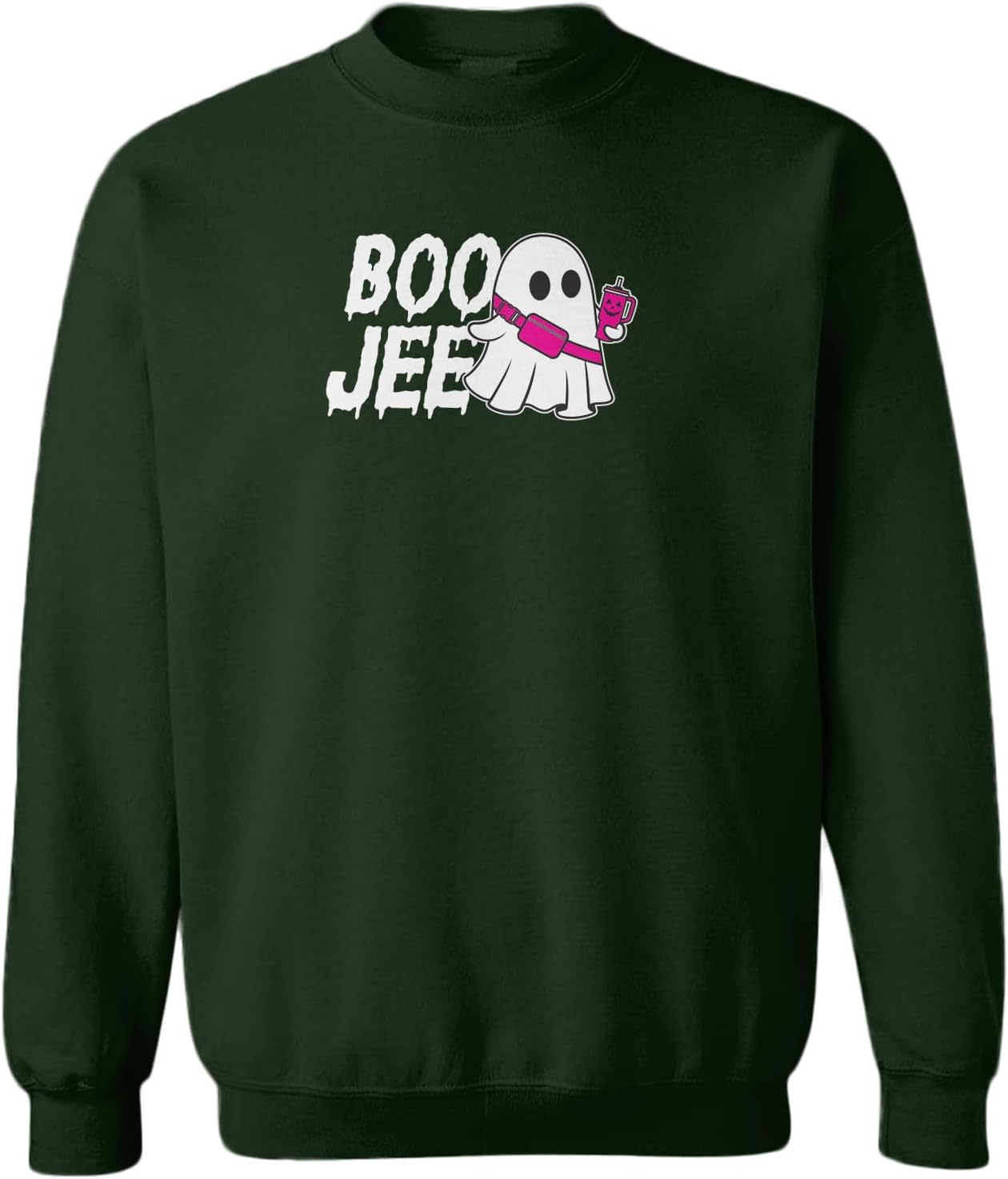 Haase Unlimited BooJee Ghost - Funny Halloween Spooky Toddler Fleece Crewneck Sweater