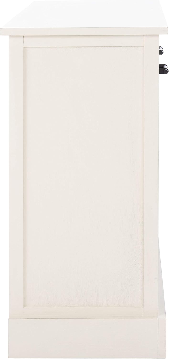 Safavieh Home Collection Briar Distressed White and Greige 6 Removable Drawer Storage Chest
